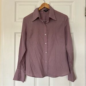 4/$20 Vintage Jacob Purple Striped Shirt - Size M